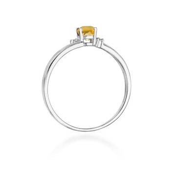 Inel Aur 9K cu Citrin 0.60 ct si Diamante Naturale 0.03 ct - Img 7