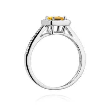 Inel Aur 9K cu Citrin 0.60 ct si Diamante Naturale 0.19 ct - Img 7