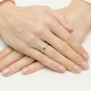 Inel Aur 9K cu Diamant Natural 0.04 ct - Img 8