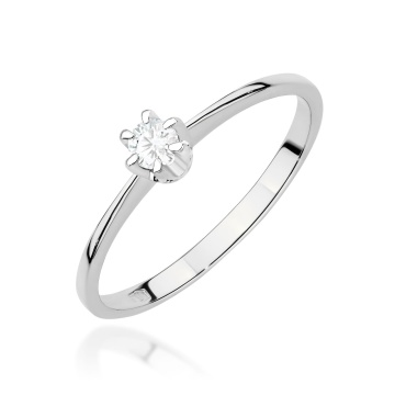 Inel Aur 9K cu Diamant Natural 0.15 ct - Img 5