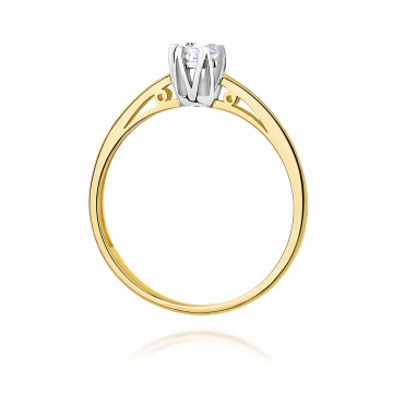 Inel Aur 9K cu Diamant Natural 0.15 ct - Img 3