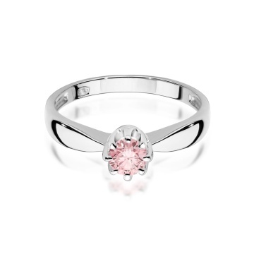 Inel Aur 9K cu Diamant Roz de Laborator 0.30 ct - Img 6