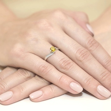 Inel Aur 9K cu Diamante de Laborator 0.55 ct - Img 8