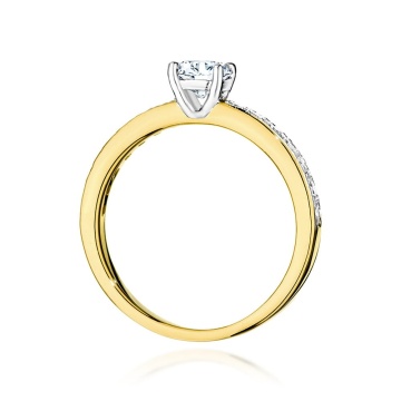Inel Aur 9K cu Diamante de Laborator 0.70 ct - Img 3