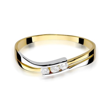 Inel Aur 9K cu Diamante Naturale 0.12 ct - Img 2