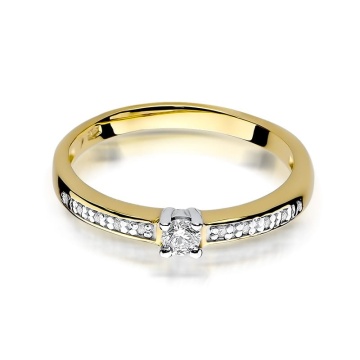Inel Aur 9K cu Diamante Naturale 0.13 ct - Img 2