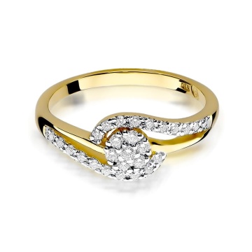 Inel Aur 9K cu Diamante Naturale 0.17 ct - Img 2