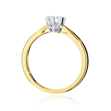 Inel Aur 9K cu Diamante Naturale 0.46 ct - Img 3