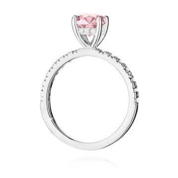 Inel Aur 9K cu Diamante Roz de Laborator 1.26 ct - Img 7