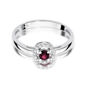 Inel Aur 9K cu Rubin 0.15 ct si Diamante Naturale 0.08 ct - Img 10
