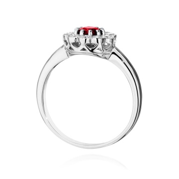 Inel Aur 9K cu Rubin 0.60 ct si Diamante Naturale 0.30 ct - Img 6