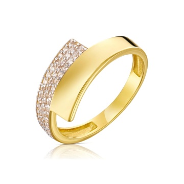 Inel de aur 14k cu zirconii - Img 2
