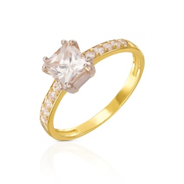 Inel de logodnă din aur cu zirconiu cubic. 333 1.126 - Img 4