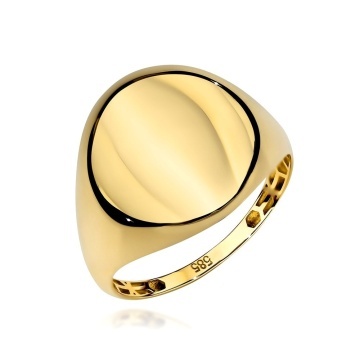 Inel din Aur 14K Cu Design Oval Fin