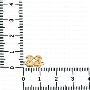 Link din aur 14k - pentru bratara - 2 copii