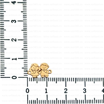 Link din aur 14k - pentru bratara - 2 copii - Img 3