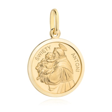Medalion Aur 14k cu Sfantul Antonie - Img 2