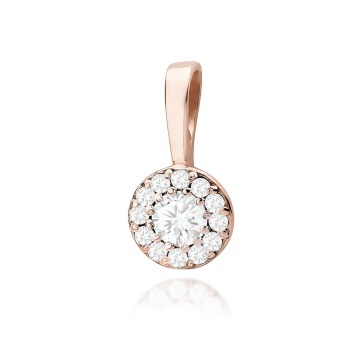 Pandantiv Aur 14K cu Diamante de Laborator 0.22 ct - Img 3