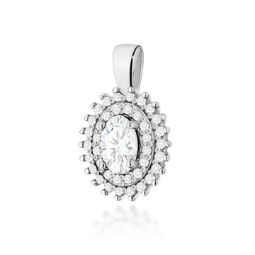 Pandantiv Aur 14K cu Diamante de Laborator 0.59 ct - Img 5