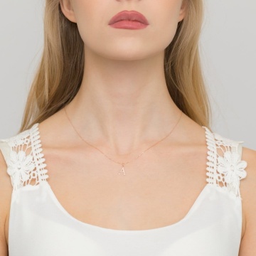 Pandantiv Aur 14K cu Diamante Naturale 0.01 ct - Img 4