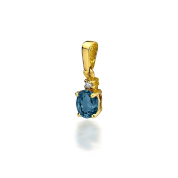 Pandantiv Aur 14K cu Diamante Naturale 0.03 ct