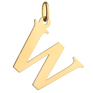 Pandantiv Aur 14k cu Litera W - Img 2