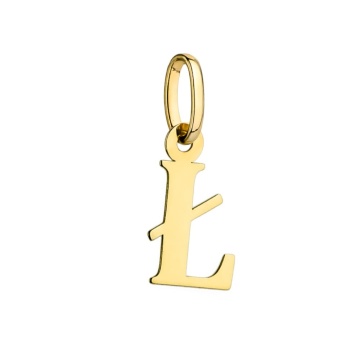 Pandantiv Aur 14K Litera Ł - Eleganță Personalizată - Img 2