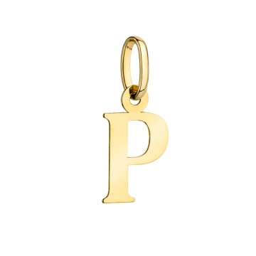 Pandantiv Aur 14K Literă P - Img 2