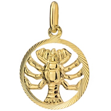 Pandantiv Aur 14K Semn Zodiacal Rac - Img 2