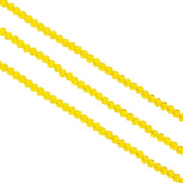 Șirag cristale rondele 3mm - Honey Yellow Transparent