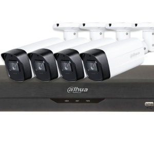 Kit supraveghere video, DVR, 4 camere exterior, 5MP, lentila 3.6mm, IR 80 metri