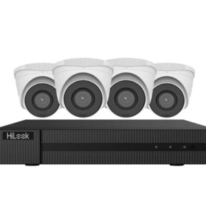 Sistem Supraveghere 4K Hikvision HiLook PoE - Kit 4 Camere 8MP, NVR 8 Canale, HDD 2TB Inclus, Vizualizare Mobil, Hi-NK-4288T