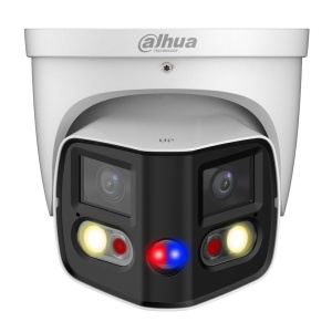 Cameră IP Dahua TiOC Panoramică 180°, 4K (8MP), WizSense AI, Lentilă Duală, EPTZ, Smart Dual Light, Alarmă Sonoră și Vizuală, PoE