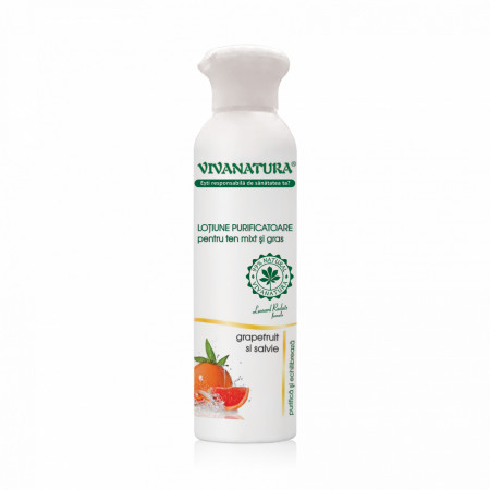 Lotiune purificatoare pentru ten mixt si gras cu grapefruit si salvie150 ml – Leonard Radutz Formula – VivaNatura