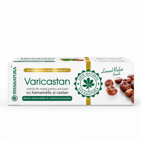 Varicastan – crema pentru masajul picioarelor cu hamamelis si castan 75 ml – Leonard Radutz Formula – VivaNatura