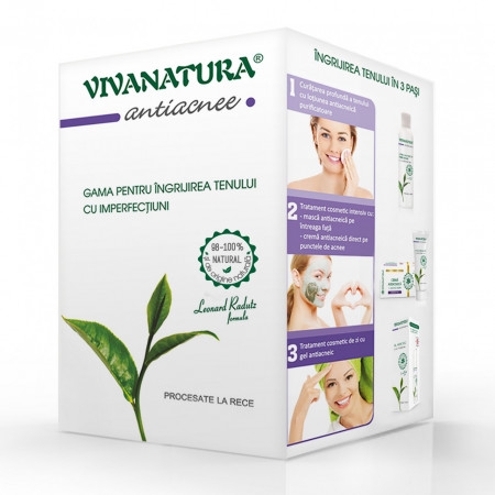 Kit ingrijire ten acneic în 3 pasi – Leonard Radutz Formula – VivaNatura