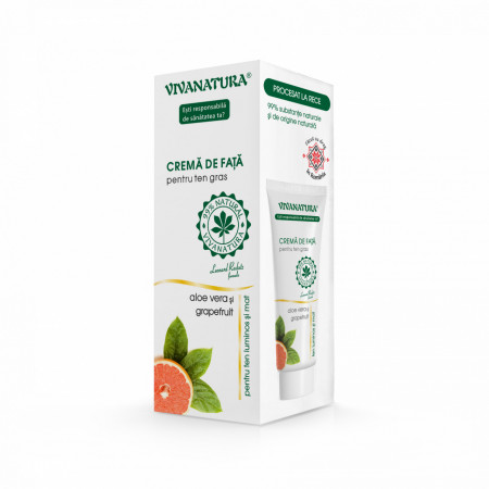 Crema de fata pentru ten gras cu Aloe Vera cu grapefruit 75 ml – Leonard Radutz Formula – VivaNatura