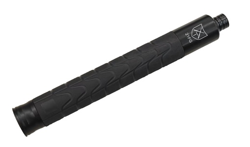 Baston telescopic profesional autoaparare 51 cm, inchidere pe buton, duraluminiu, 360 gr, varf ceramic pentru spart geamuri, maner fin antialunecare, 3 segmente, TELESCOPIKA 21FG - FINE GRIP