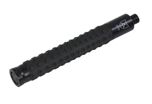 Baston telescopic profesional autoaparare 51 cm, inchidere pe buton, duraluminiu, 380 gr, varf ceramic pentru spart geamuri, maner ultra antialunecare, 3 segmente, TELESCOPIKA 21TG - TRUE GRIP - Img 1