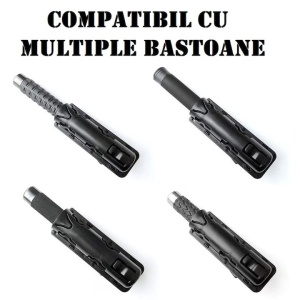 Port Baston Telescopic, Rotativ 360, Toc cu Prindere pe Centura sau Chinga Molle, TELESCOPIKA - Img 6