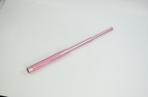 Baston telescopic profesional autoaparare 51 cm, inchidere pe buton, duraluminiu, 335 gr, Roz, 3 segmente, TELESCOPIKA - Img 2