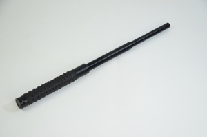 Baston telescopic profesional autoaparare 51 cm, inchidere pe buton, duraluminiu, 380 gr, varf ceramic pentru spart geamuri, maner ultra antialunecare, 3 segmente, TELESCOPIKA 21TG - TRUE GRIP - Img 2