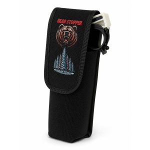 Port Husa Toc Spray Urs 150-220 ml, cu accces rapid, prindere pe Centura si la rucsac, gri, BEAR STOPPER