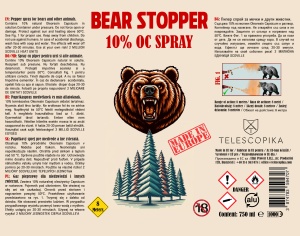 Spray anti-urs cu piper, pentru aparare impotriva ursilor, cainilor si a altor animale, pulverizare dispersie, 750 ml, Bear Stopper XXL HOME EDITION - Img 3