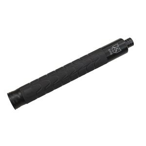 Baston telescopic profesional autoaparare 51 cm, inchidere pe buton, duraluminiu, 360 gr, varf ceramic pentru spart geamuri, maner fin antialunecare, 3 segmente, TELESCOPIKA 21FG - FINE GRIP