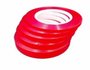 Banda Dublu Adeziva 12mm - Acrylic PET Red Film