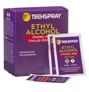 30Buc Servetele cu etanol (1606) Pentru reziduuri de flux si curatare PCB (Techspray)