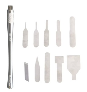 Set Bisturiu cu 10 Lame Kaisi 326
