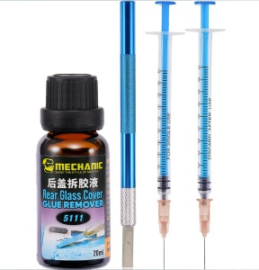 Set Solutie indepartare adeziv spate iPhone cu bisturiu si 2 seringi, Mechanic 5111 20ml - Img 2