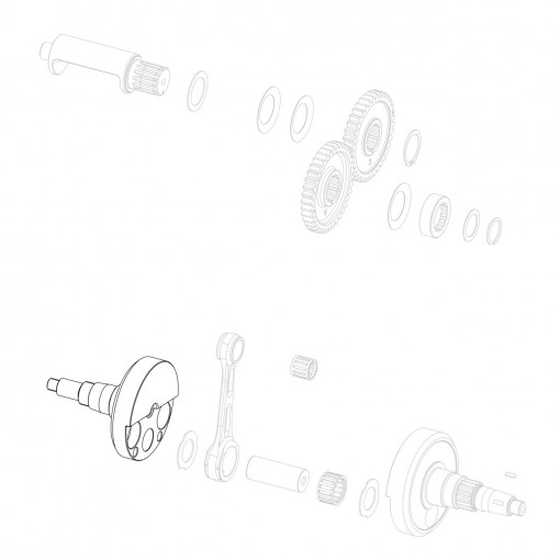 Semialbero lato trazione filetto sx GP-Rok Jr